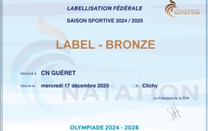 Labellisation FFN : Label Bronze