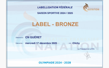 Labellisation FFN : Label Bronze